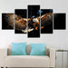 Eagle In Action 5 Piece HD Multi Panel Canvas Wall Art Frame - Original Frame