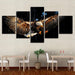 Eagle In Action 5 Piece HD Multi Panel Canvas Wall Art Frame - Original Frame