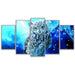 Blue Owl 5 Piece HD Multi Panel Canvas Wall Art Frame - Original Frame