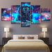 Lion Constellation 5 Piece HD Multi Panel Canvas Wall Art Frame - Original Frame