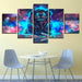 Lion Constellation 5 Piece HD Multi Panel Canvas Wall Art Frame - Original Frame