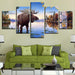 Elk Deer 5 Piece HD Multi Panel Canvas Wall Art Frame - Original Frame