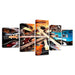 Guitars 5 Piece HD Multi Panel Canvas Wall Art Frame - Original Frame