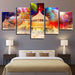 Taj Mahal 5 Piece HD Multi Panel Canvas Wall Art Frame - Original Frame