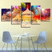 Taj Mahal 5 Piece HD Multi Panel Canvas Wall Art Frame - Original Frame