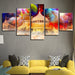 Taj Mahal 5 Piece HD Multi Panel Canvas Wall Art Frame - Original Frame