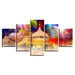 Taj Mahal 5 Piece HD Multi Panel Canvas Wall Art Frame - Original Frame