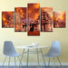 Group Of Monuments 5 Piece HD Multi Panel Canvas Wall Art - Original Frame