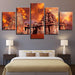 Group Of Monuments 5 Piece HD Multi Panel Canvas Wall Art - Original Frame