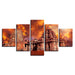 Group Of Monuments 5 Piece HD Multi Panel Canvas Wall Art - Original Frame