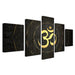 OM Mantra 5 Piece HD Multi Panel Canvas Wall Art Frame - Original Frame