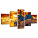 Building Castle 5 Piece HD Multi Panel Canvas Wall Art Frame - Original Frame