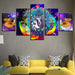 Ganesha 5 Piece HD Multi Panel Canvas Wall Art Frame - Original Frame