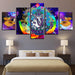 Ganesha 5 Piece HD Multi Panel Canvas Wall Art Frame - Original Frame