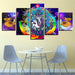 Ganesha 5 Piece HD Multi Panel Canvas Wall Art Frame - Original Frame