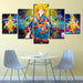 Goddess Lakshmi 5 Piece HD Multi Panel Canvas Wall Art Frame - Original Frame