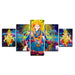 Goddess Lakshmi 5 Piece HD Multi Panel Canvas Wall Art Frame - Original Frame