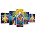 Goddess Lakshmi 5 Piece HD Multi Panel Canvas Wall Art Frame - Original Frame