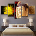 Buddha Statue 5 Piece HD Multi Panel Canvas Wall Art Frame - Original Frame