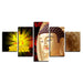 Buddha Statue 5 Piece HD Multi Panel Canvas Wall Art Frame - Original Frame