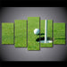 Golf Course Ball in One 5 Piece HD Multi Panel Canvas Wall Art Frame - Original Frame