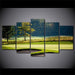 Golf Course 5 Piece Multi Panel Canvas Wall Art Frame - Original Frame