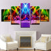 Jesus And Flashing Light Lamp 5 Piece HD Multi Panel Canvas Wall Art Frame - Original Frame