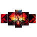 Butterfly Painting 5 Piece HD Multi Panel Canvas Wall Art Frame - Original Frame