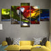 Colorful Parrot 5 Piece HD Multi Panel Canvas Wall Art Frame - Original Frame