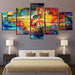 Colors of Music 5 Piece HD Multi Panel Canvas Wall Art Frame - Original Frame