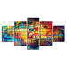 Colors of Music 5 Piece HD Multi Panel Canvas Wall Art Frame - Original Frame