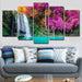 Waterfall Wall 5 Piece HD Multi Panel Canvas Wall Art Frame - Original Frame