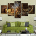 Music Painting 5 Piece HD Multi Panel Canvas Wall Art Frame - Original Frame