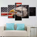 American Eagle 5 Piece HD Multi Panel Canvas Wall Art Frame - Original Frame