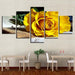 Fallen Yellow Rose 5 Piece HD Multi Panel Canvas Wall Art Frame - Original Frame