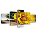 Fallen Yellow Rose 5 Piece HD Multi Panel Canvas Wall Art Frame - Original Frame