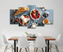 Fruits And Dessert 5 Piece HD Multi Panel Canvas Wall Art Frame - Original Frame