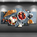 Fruits And Dessert 5 Piece HD Multi Panel Canvas Wall Art Frame - Original Frame