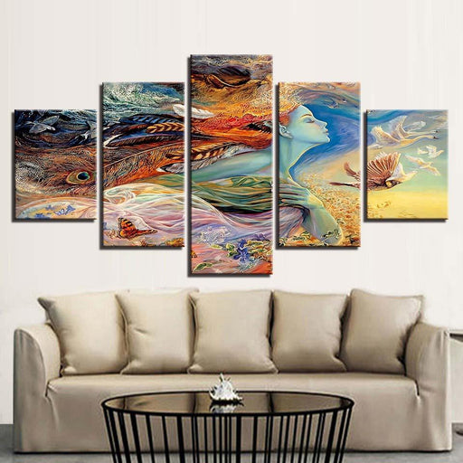 Vibrant 5 Piece HD Multi Panel Canvas Wall Artwork Frame - Original Frame