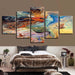 Vibrant 5 Piece HD Multi Panel Canvas Wall Artwork Frame - Original Frame