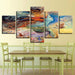 Vibrant 5 Piece HD Multi Panel Canvas Wall Artwork Frame - Original Frame