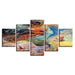 Vibrant 5 Piece HD Multi Panel Canvas Wall Artwork Frame - Original Frame