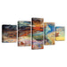 Vibrant 5 Piece HD Multi Panel Canvas Wall Artwork Frame - Original Frame