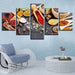 Shades of Spice 5 Piece HD Multi Panel Canvas Wall Art Frame - Original Frame