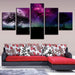 Mystic Night 5 Piece HD Multi Panel Canvas Wall Art Frame - Original Frame