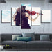 Girl & The Violin 5 Piece HD Multi Panel Canvas Wall Art Frame - Original Frame