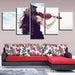 Girl & The Violin 5 Piece HD Multi Panel Canvas Wall Art Frame - Original Frame