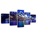 Sydney Opera House Nightscape 5 Piece HD Multi Panel Canvas Wall Art Frame - Original Frame