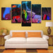 Abstract Elephant Graffiti 5 Piece HD Multi Panel Canvas Wall Art Frame - Original Frame