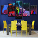 Abstract Elephant Graffiti 5 Piece HD Multi Panel Canvas Wall Art Frame - Original Frame